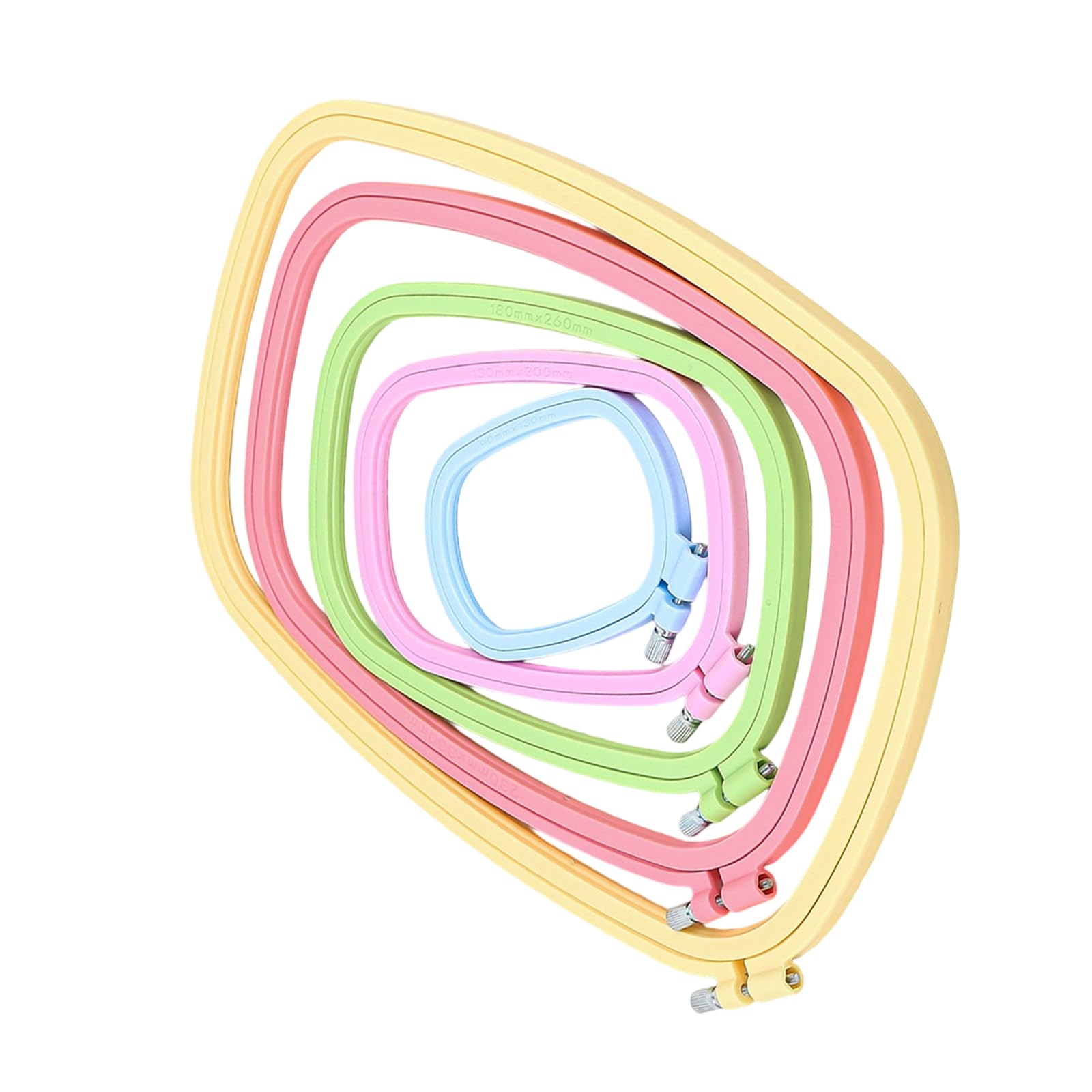 5 Pcs Embroidery Hoop Crosses Stitching Hoop Embroidery Frame Candy Color for Sewing Needlework