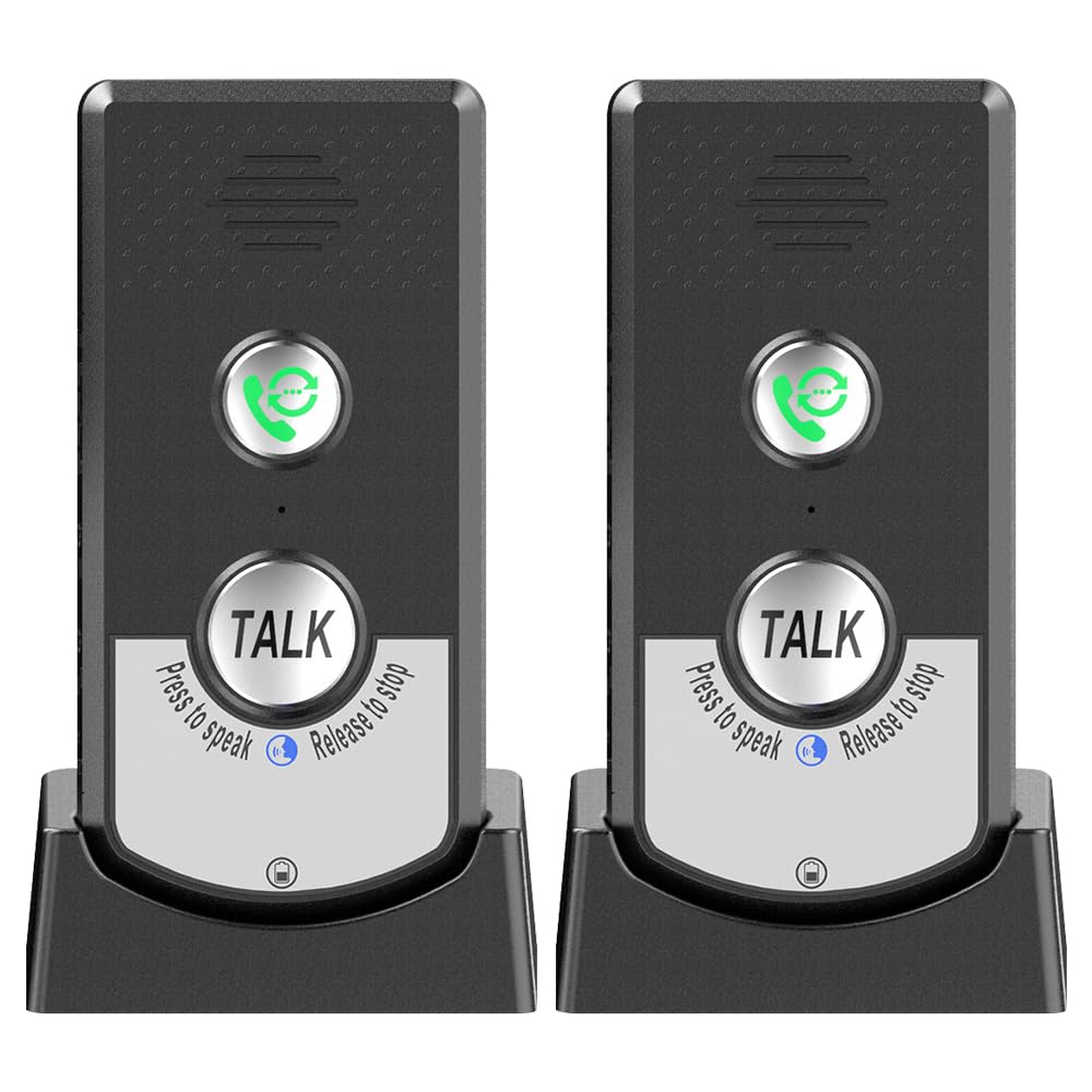 Pumwoy Draadloze intercominstallatie, 200 m, draadloze intercominstallatie, intelligente spraakintercominstallatie, elektronische deurbel, draadloze intercom-installatie voor thuis, kantoor