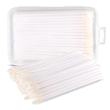 Piercing Aftercare Swabs - 50 count Lint-Free Microfiber Sponge Tips to Clean & Reduce Bumps for Ear, Nose, Belly Button Piercings, Faster Recovery