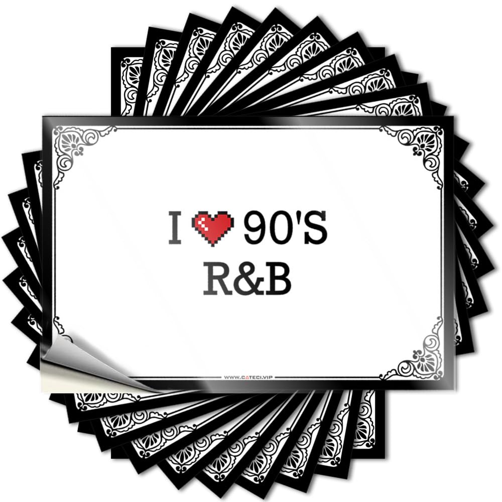 I Love 90's R&b Gaming Plush - Lettering Sticker Tumbler Waterproof Decal(8X12CM)