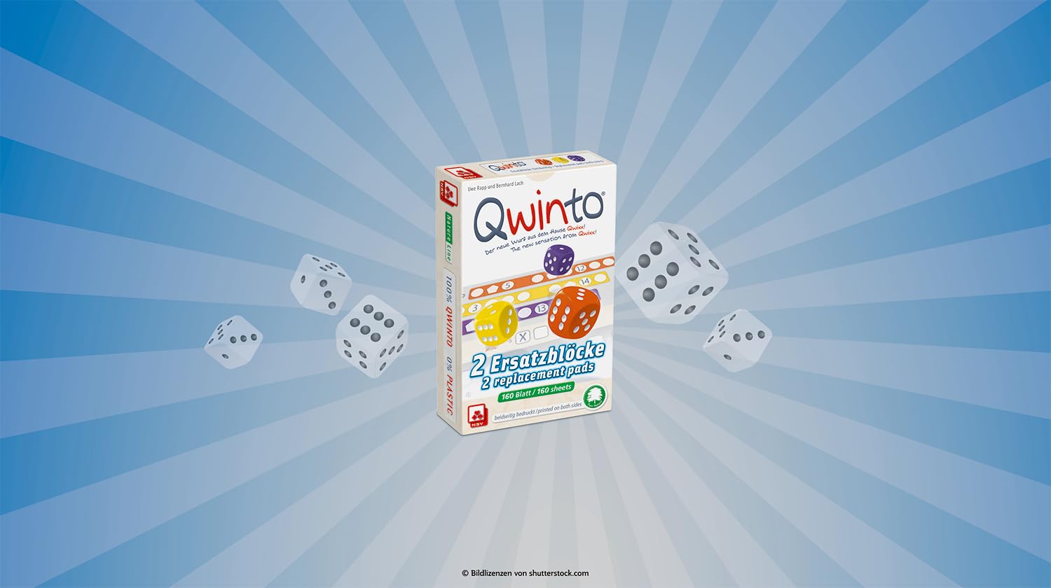 NSV 5308 QWIXX Natureline – Set Da 2 Blocchi Di Ricambio Per Gioco A Dadi – 100% Carta Riciclata - 2