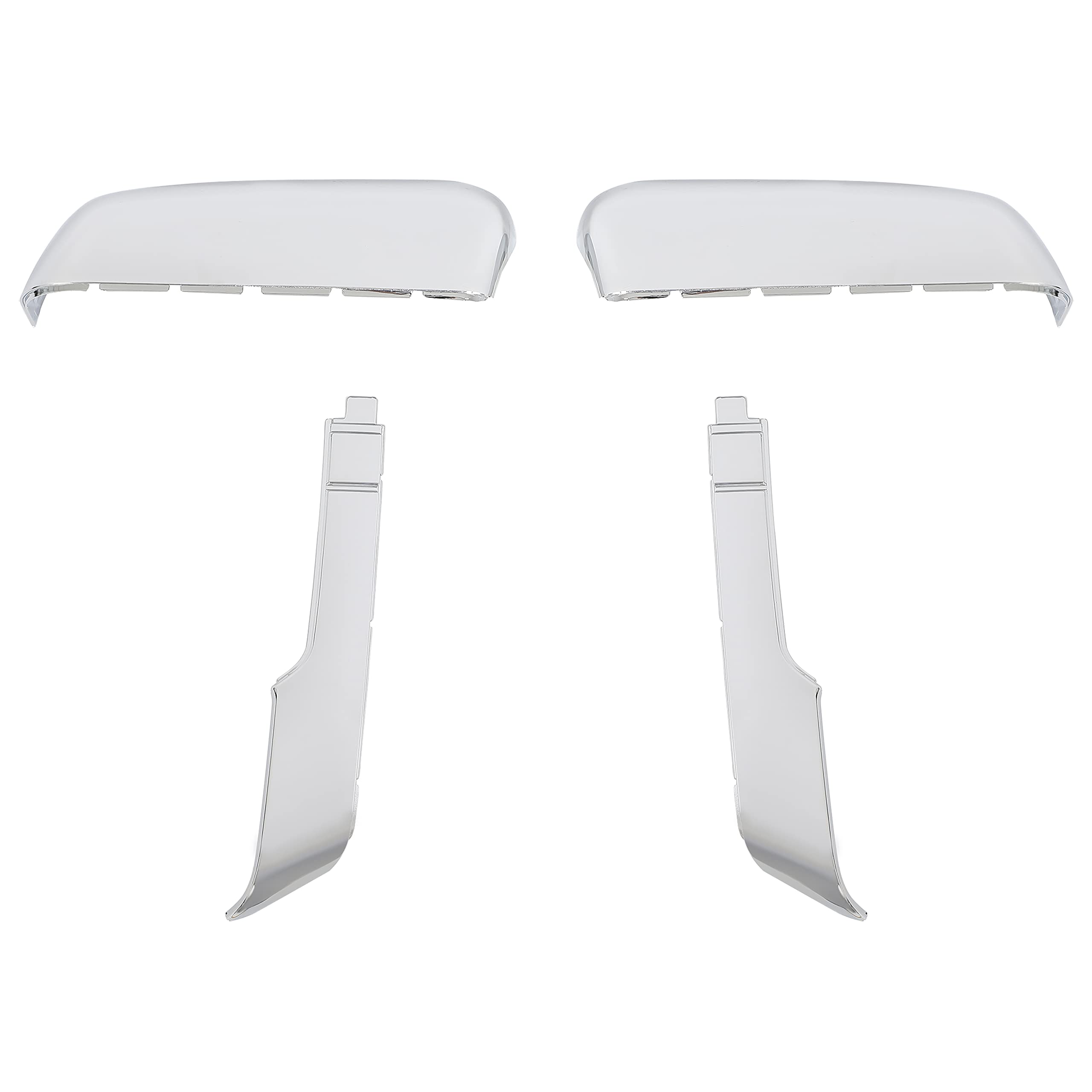 KUAFU Chrome Tow Mirror Caps For 2020-2023 Chevy Silverado & GMC Sierra 2500HD/3500HD - Replacement Upper & Side Covers - View #2