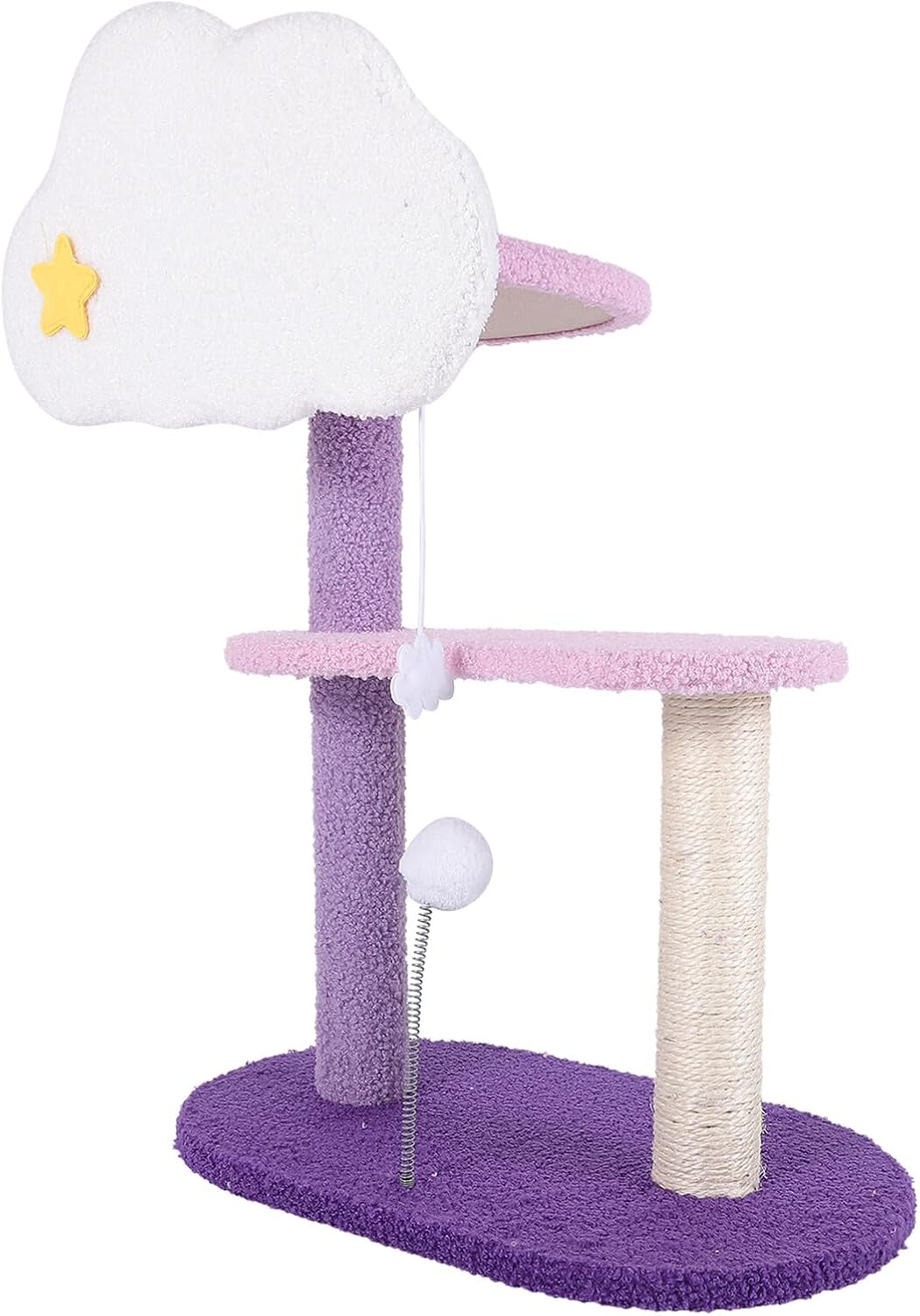 Cat Climbing Frame with Sisal Scratching Post Large Multi-Level Cat Tree Indoor Kitten Climber Household Pet Furniture