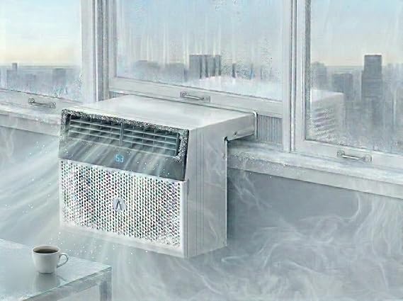 6000 BTU U Shaped Window Air Conditioner, Quiet AC Unit for Bedroom | Ideal for Home Office, Energy Saving Saddle Window AC, Natural Light Friendly, Easy DIY Install