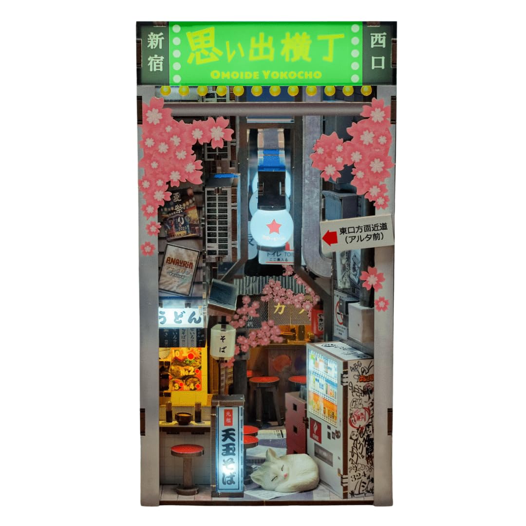 Amazon.com: Anavrin Book Nook Kit Omoide Yokocho – DIY 3D Wooden