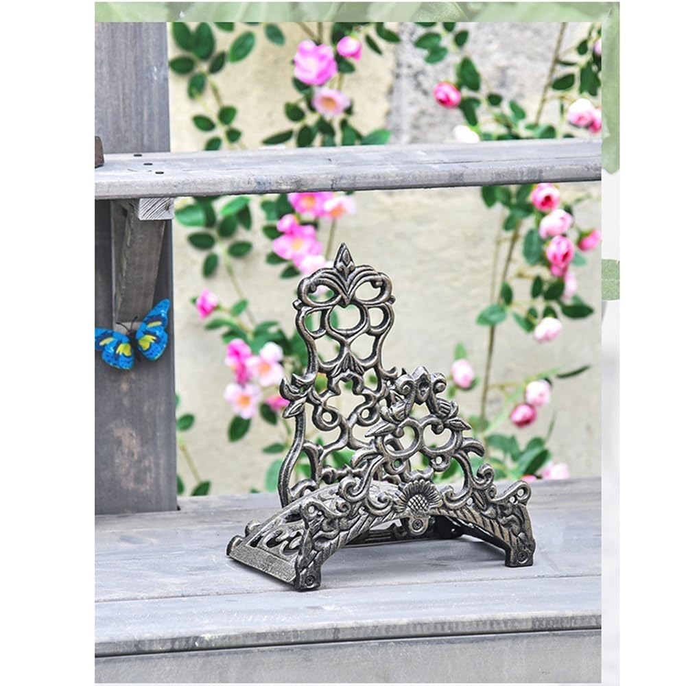 Gartenschlauchhalter aus Metall, an der Wand montierter Wasserschlauchhalter – robuster Gartenschlauchhalter aus Gusseisen – Wasserschlauchregal, Butler-Aufbewahrung – zwei Installationsmethoden, Wand