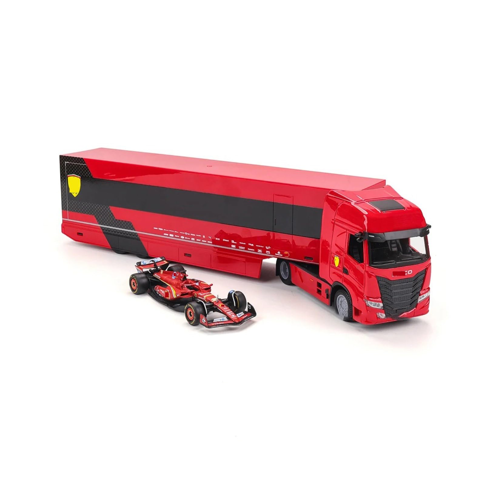 HTLNUZD New 1/43 F1 SF24 Racing Hauler in Pallet, Alloy Adult