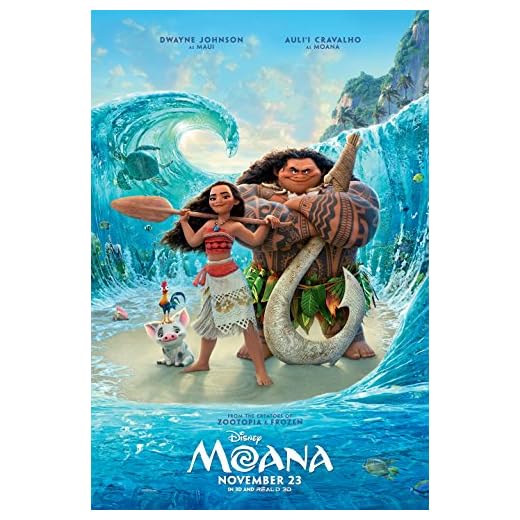 Moana Movie Poster Limited Print Photo Dwayne Johnson The Rock Size 11x17#1