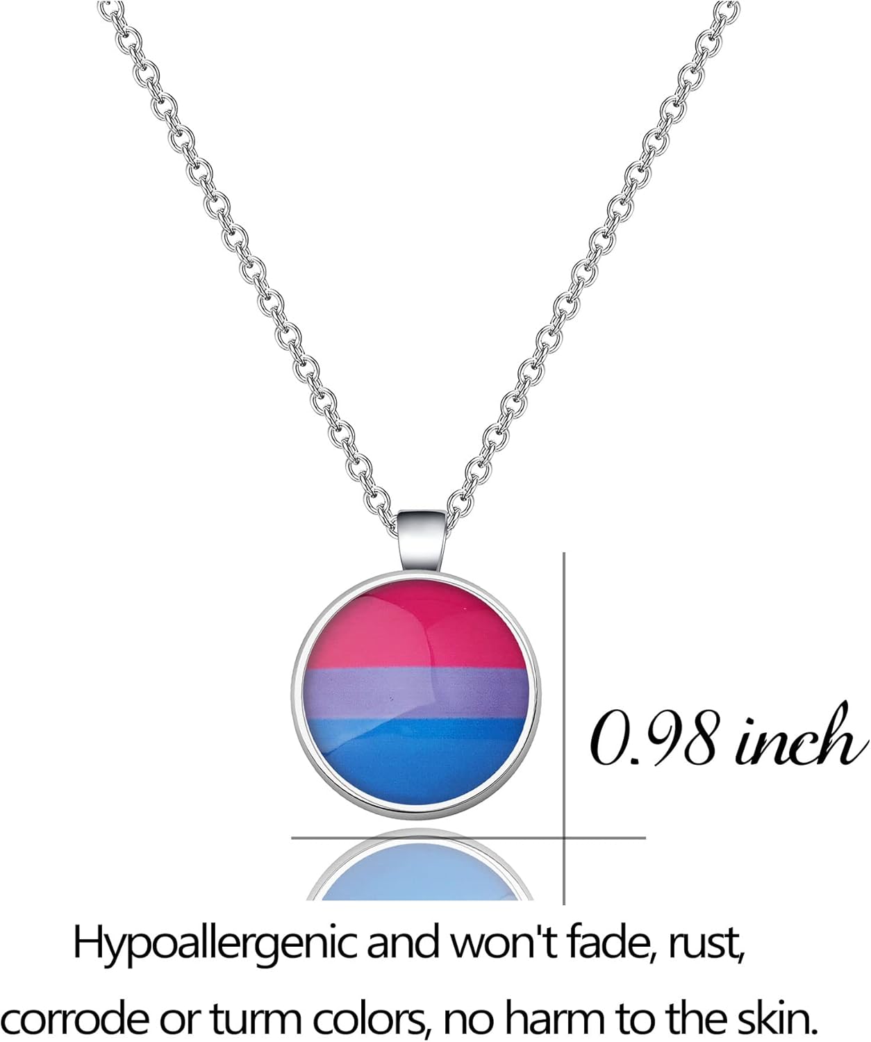 CENWA Gay Pride Gift LGBT Necklace Rainbow Pride Necklace LGBT Jewelry Bisexual Pride Gift Transgender Pride Gift - Image 2