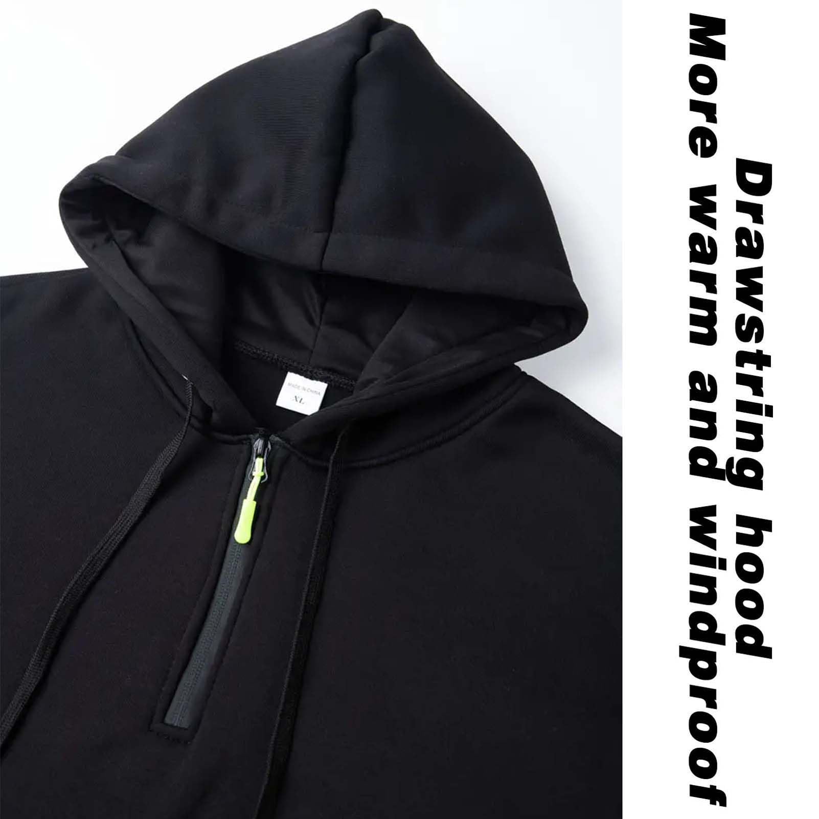 Sweat-Shirts À Capuche Unis pour Hommes Style NASA Pulls Hauts Manteaux Printemps Et d'automne Manches