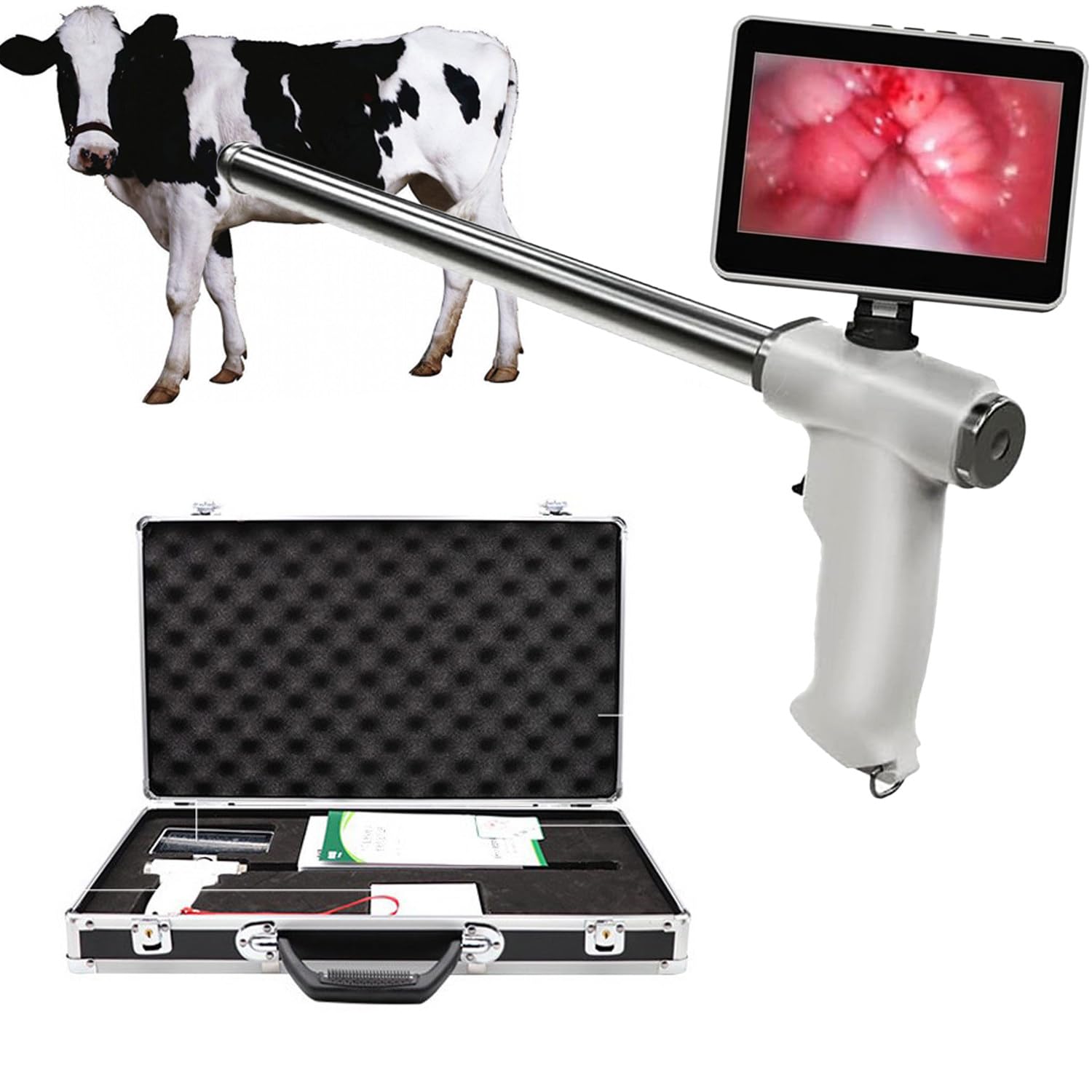 Zestaw do inseminacji dla krów Bydło Wizualny pistolet do inseminacji,pistolet do inseminacji wizualnej Narzędzia do inseminacji weterynaryjnej Idealny dla świń, krów,cow/horse