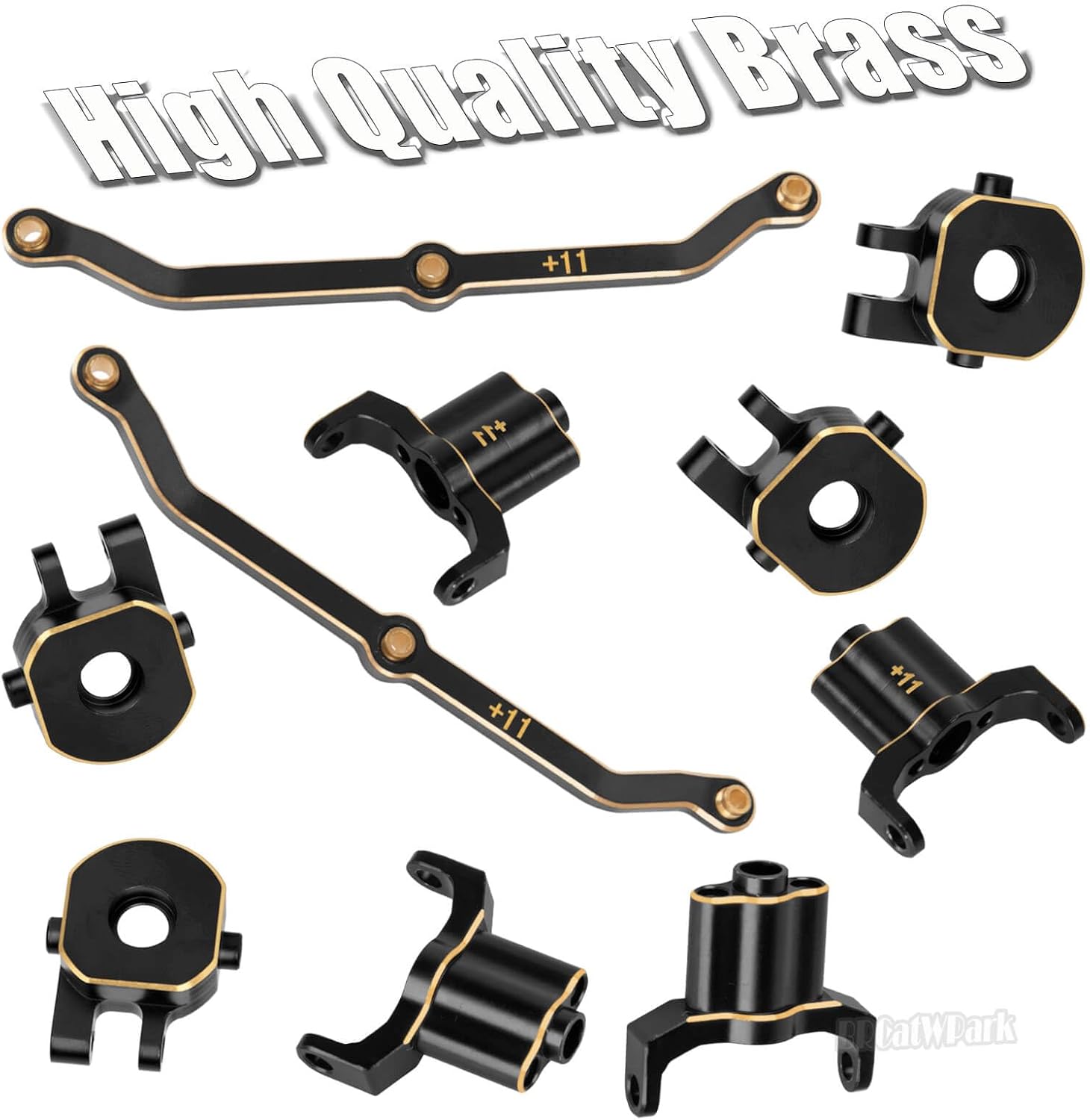 RC Brass Axle widening (+11mm Wider on Each Side) Upgrades Part for 1/18 TRX4M,2 Front Axle,for 4wd (Front & Rear+11mm Wider on Each Side),BRCatWPark RC Brass Axle widening