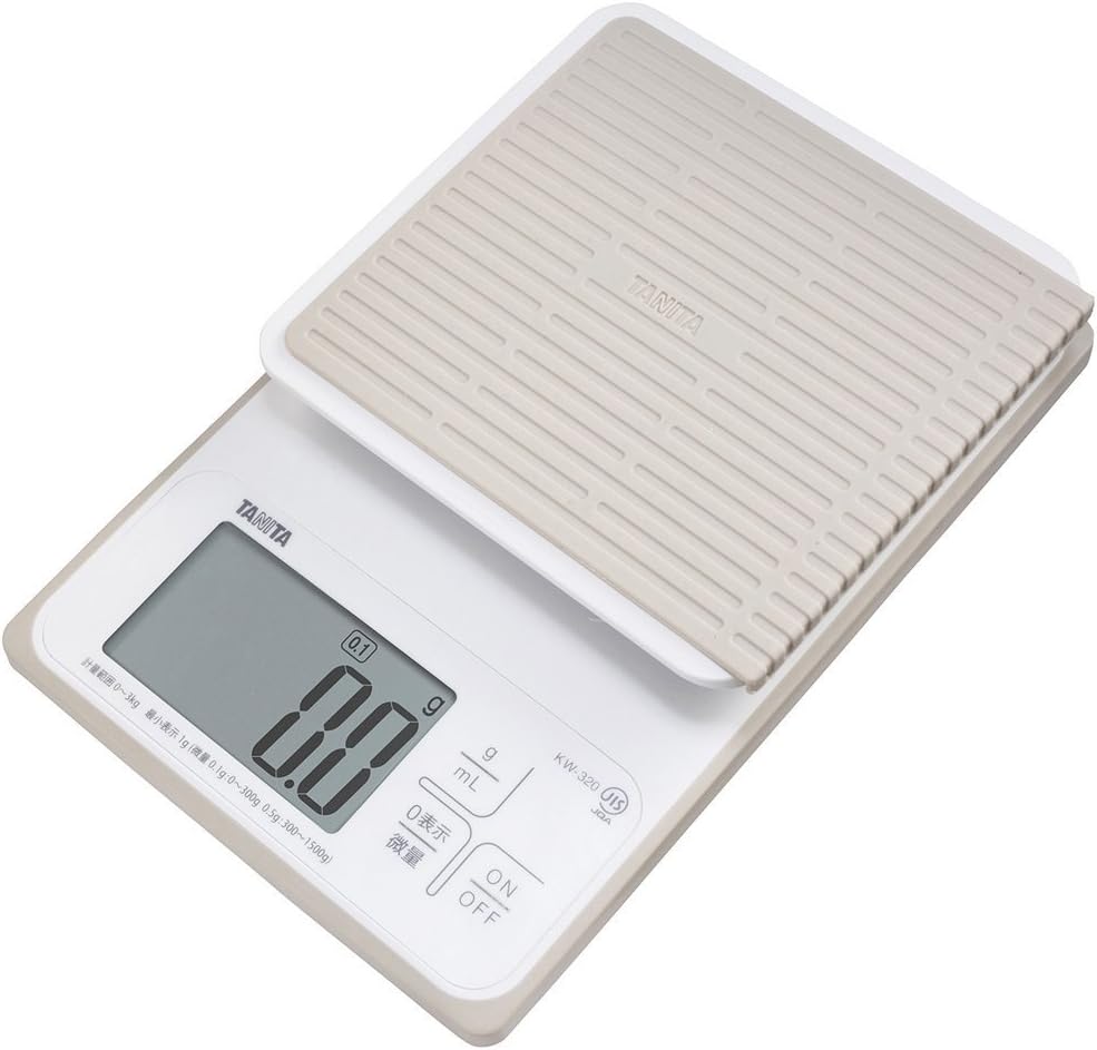washable digital cooking scale 3kg (up to 0.1g units / 300g) white KW-320-WH