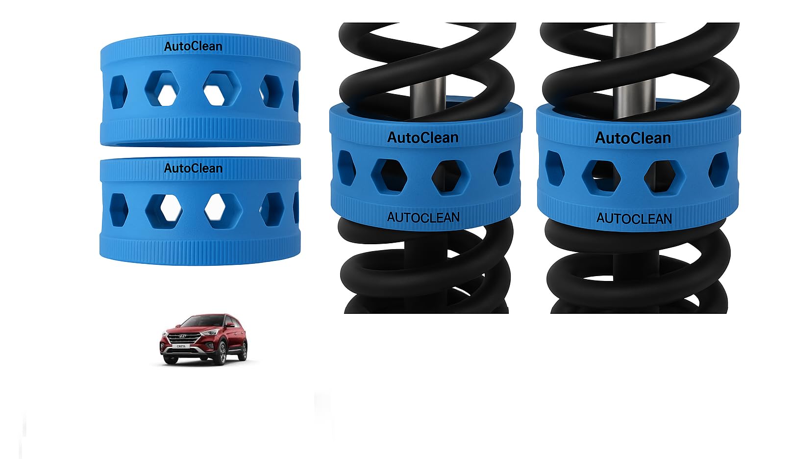 Autoclean Front Coil Spring Rubber Buffer Kit for Creta (2015-2020) | Size B | Increases Car Height, Shock Absorber & Suspension Stabilizer Cushioner-picture-23