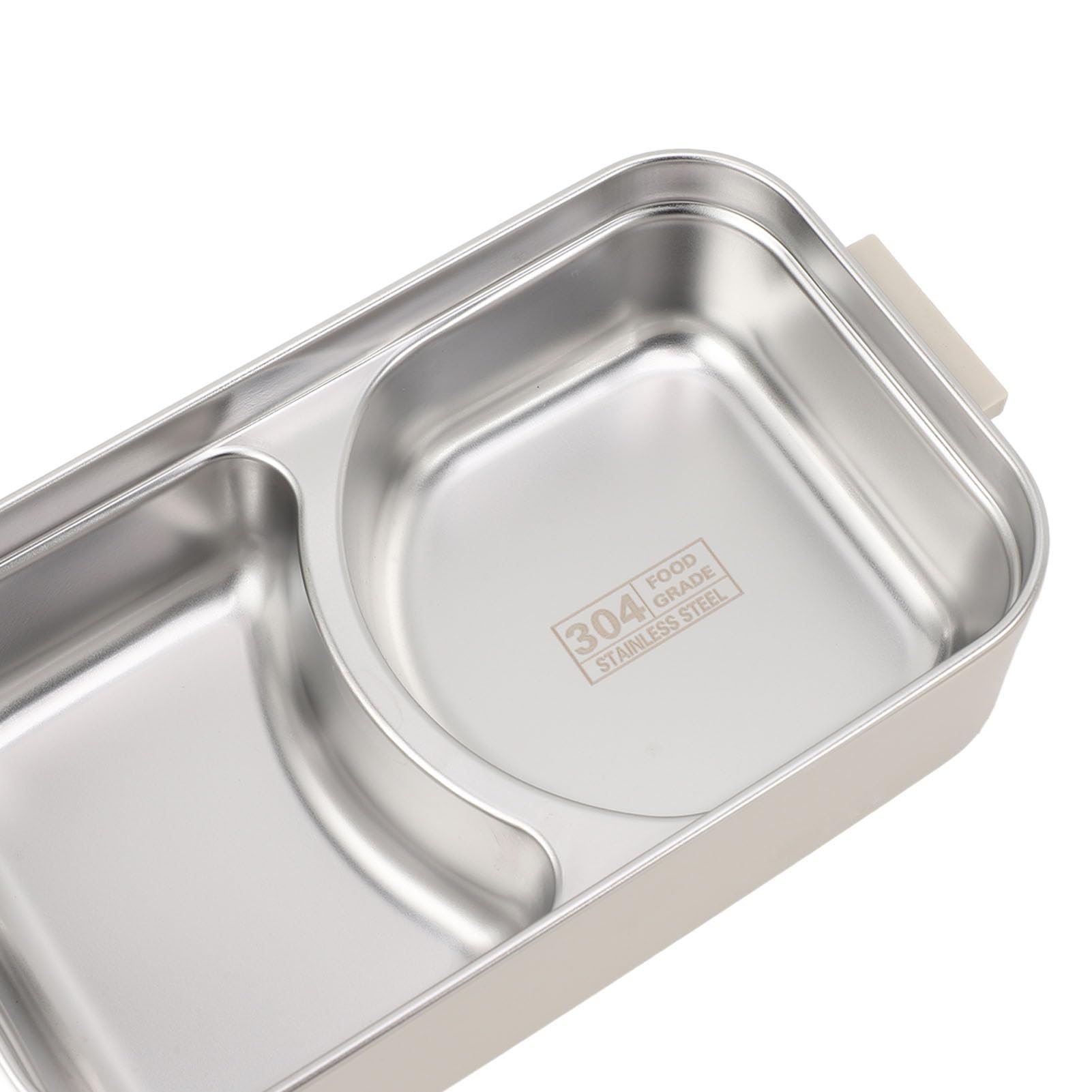 Boîte à en Acier Inoxydable, Récipient Alimentaire Portable étanche, Double Couche pour les Conteneurs à Déjeuner Isolés à L'école (Abricot clair)