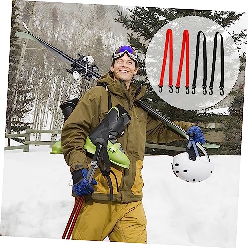 Baluue 12 Peças tiras de bota de esqui botas de esqui bastões de esqui ajustáveis prancha de snowboa