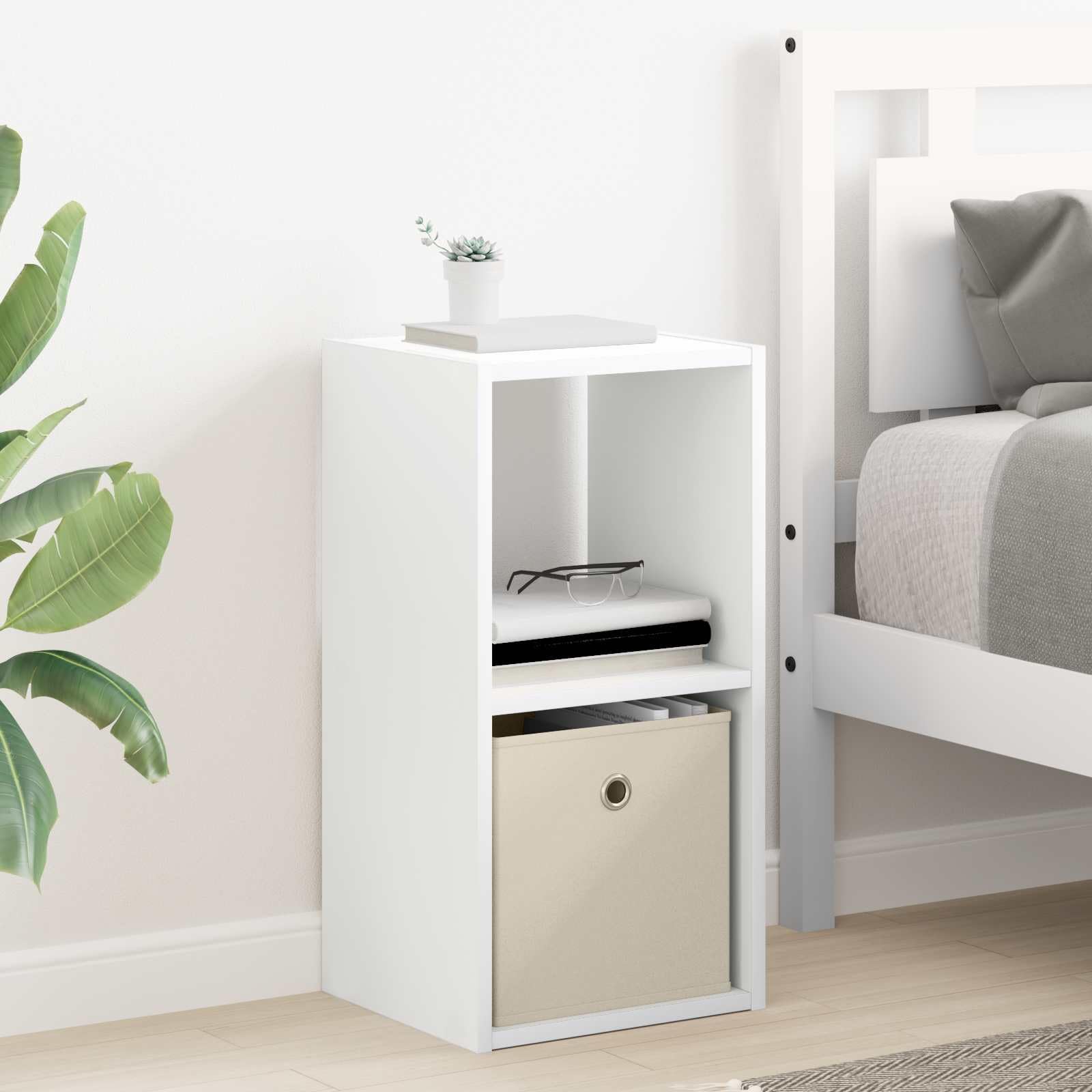 Table de chevet blanche gain de place pour petite chambre avec tiroir