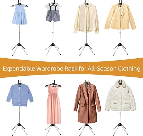 Miniatura 4 de Shouken 1 soporte de exhibición ajustable de camisa de 32 a 63 pulgadas, soporte plegable de exhibición de ropa, torso de maniquí para vendedores