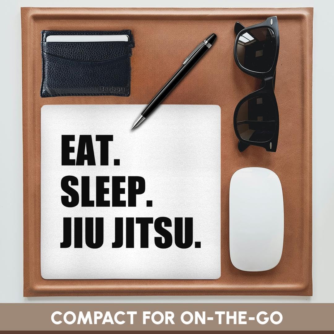 3dRose LLC 8 x 8 x 0.25 Inches Mouse Pad, Eat Sleep Jiu Jitsu - Japanese Martial Art - Ju Jutsu Jujutsu Jujitsu - (mp_180413_1)