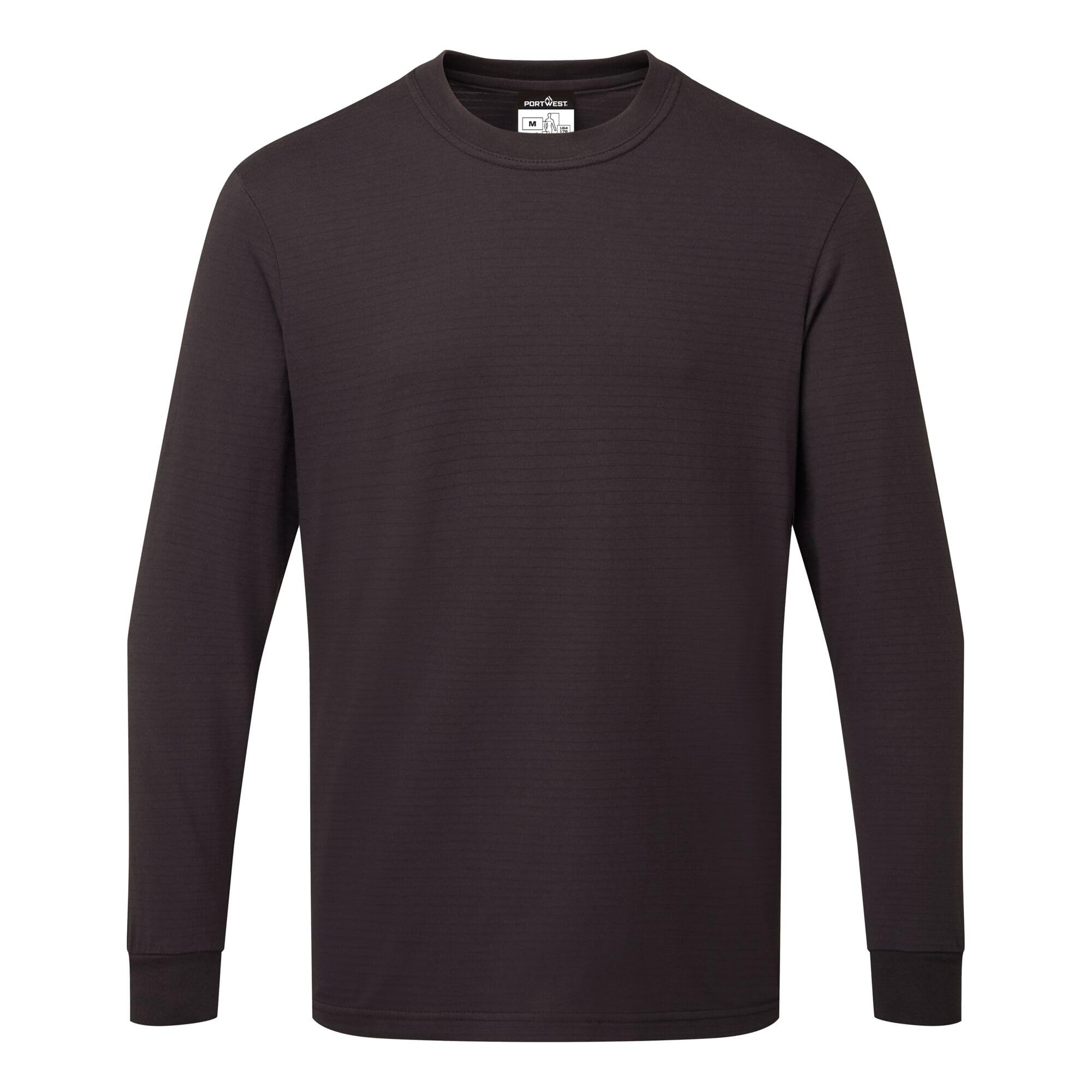 Portwest Antistatic ESD T-Shirt L/S Camiseta Hombre (Pack de 1)