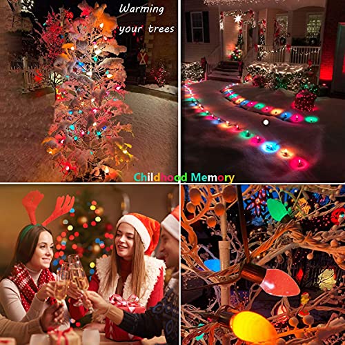 Christmas Multicolor Replacement Lights Bulbs, 25 Pack C7 Halloween And Christmas Night Light Bulb C7/E12 Candelabra Base 5 Watt - Multicolor #TOP5