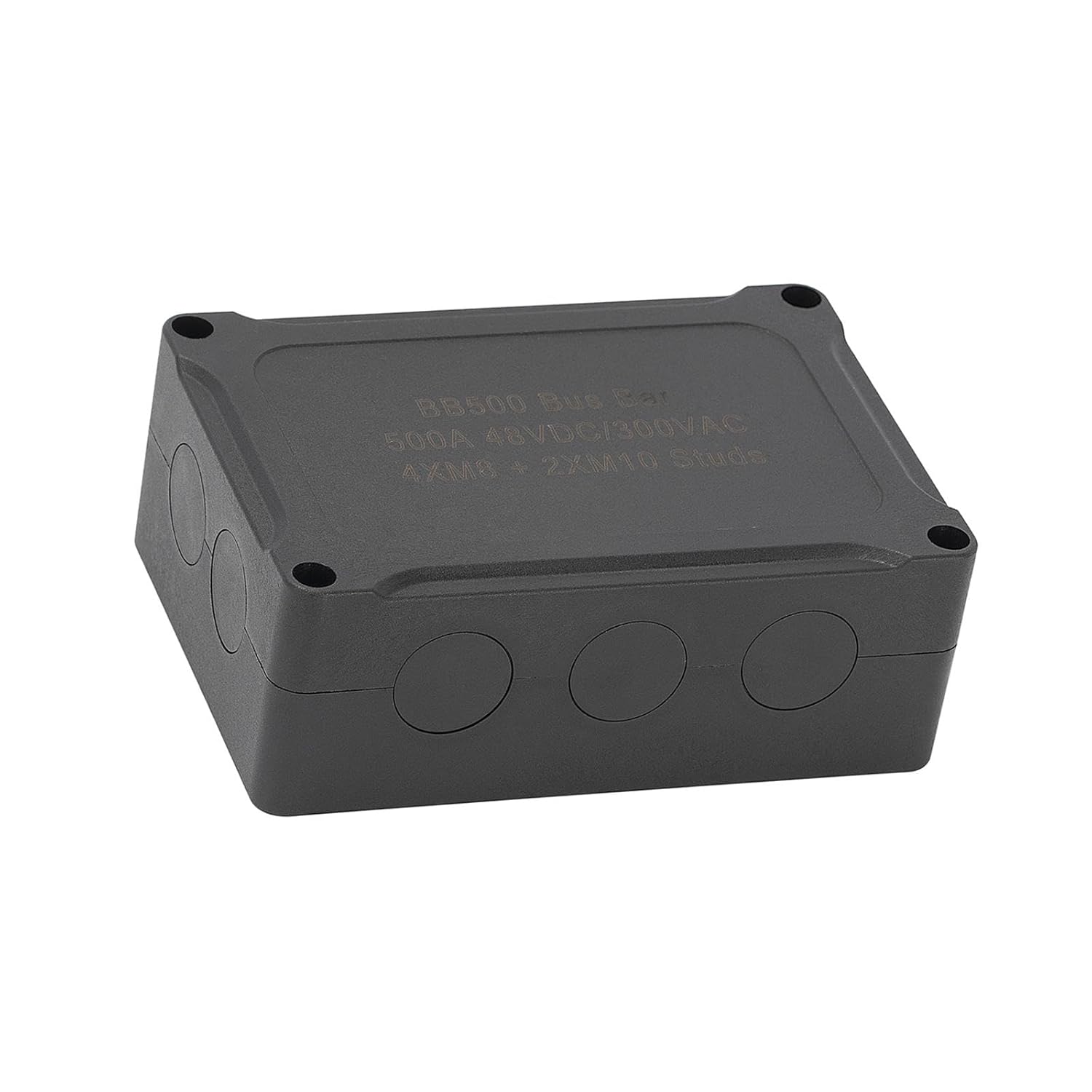 500A Bus Bar Waterproof Power Distribution Block Heavy Duty with, Red