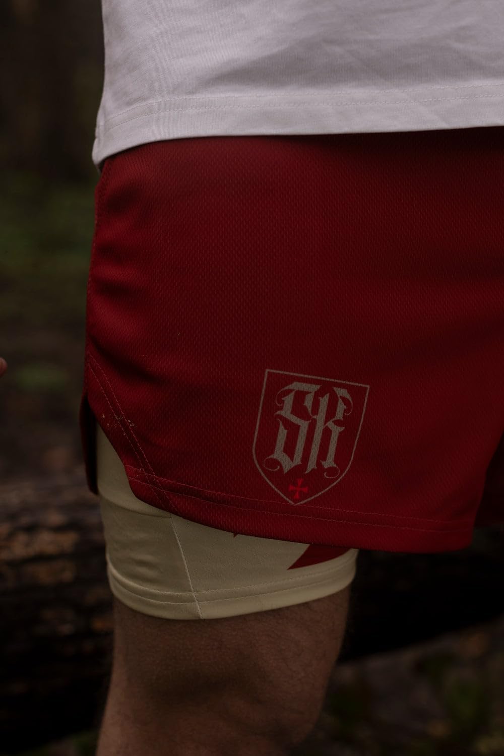 Performance Shorts for Training and Active Wear, Two-Layer Design with Secure Phone Pocket