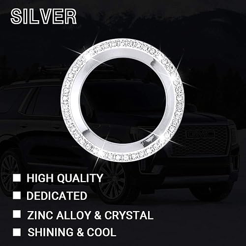 Miniatura 5 de 1797 Tapas de anillo de encendido compatibles para GMC Bling Accesorios Sierra 1500 2500HD 3500HD Yukon Terrain Start Stop Motor partes interiores