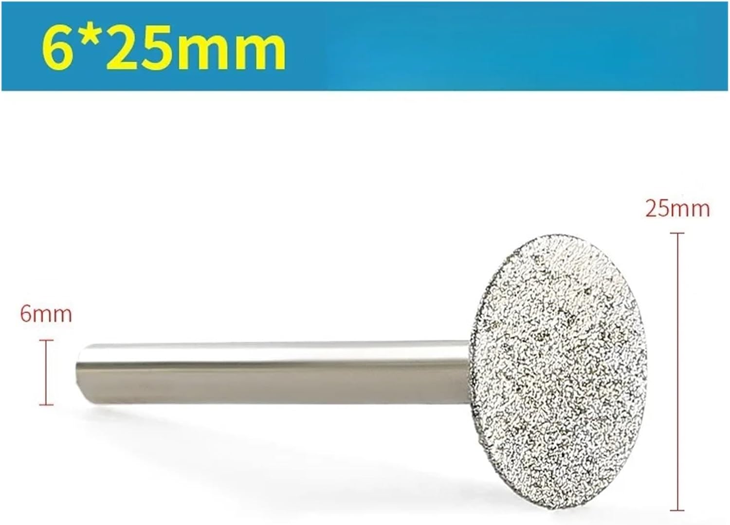 10PCS Electroplated Diamond Grinding Head Stone Engraving T-shaped Cutting Grinding Head Rod Tombstone Carving Tool(6x25mm)