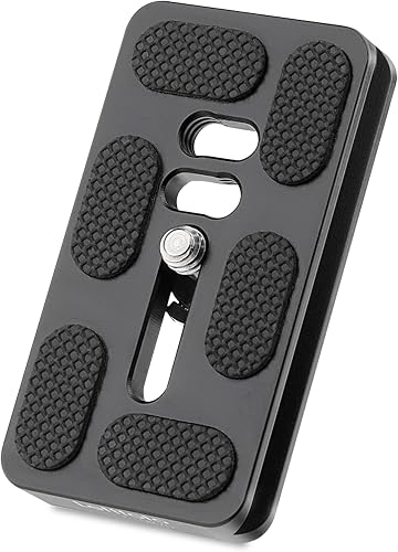 Leftfoto 70mm Camera Quick Release Plate Fits Arca Swiss Standard Clamp Universal Metal Small QR Tripod Camera Body Mount Plate for DSLR Camera Tripod Ballhead
