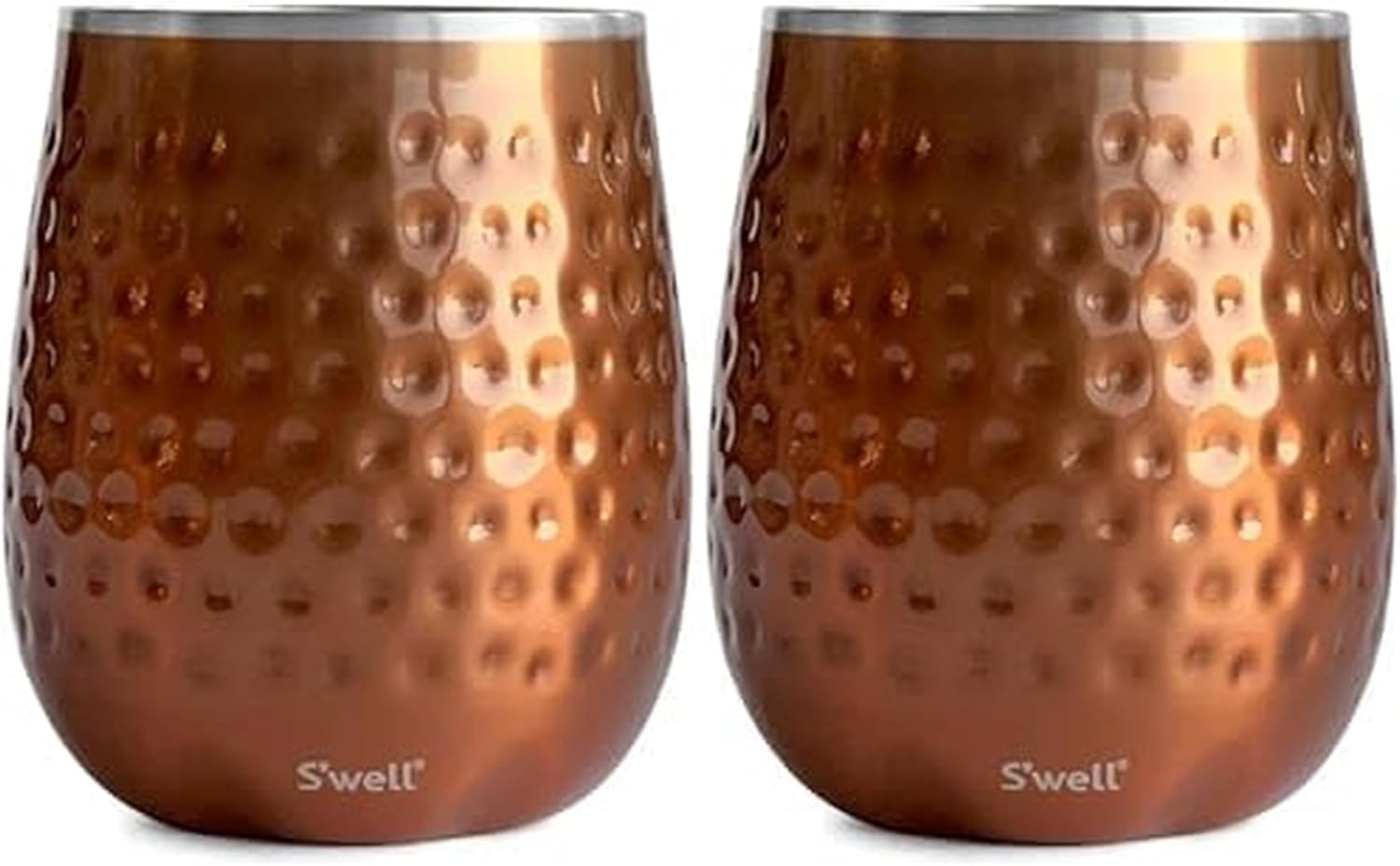 S'well Stainless Steel Wine Tumbler, 9oz, Teakwood, Triple Layered Vacuum Insulated Container Keeps Drinks Colder for Longer, BPA Free Barware