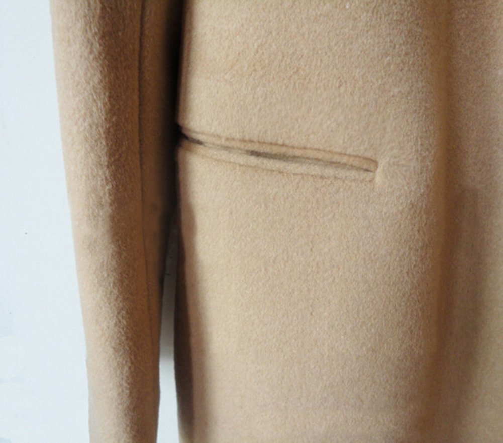 Damski płaszcz zimowy elegancki sztuczny płaszcz wełniany Outwear trencz płaszcz zimowy długi płaszcz
