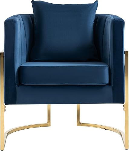 Miniatura 9 de Silla decorativa moderna de terciopelo, sillón tapizado de mediados de siglo con almohada para sala de estar, cómoda silla de tocador individual con