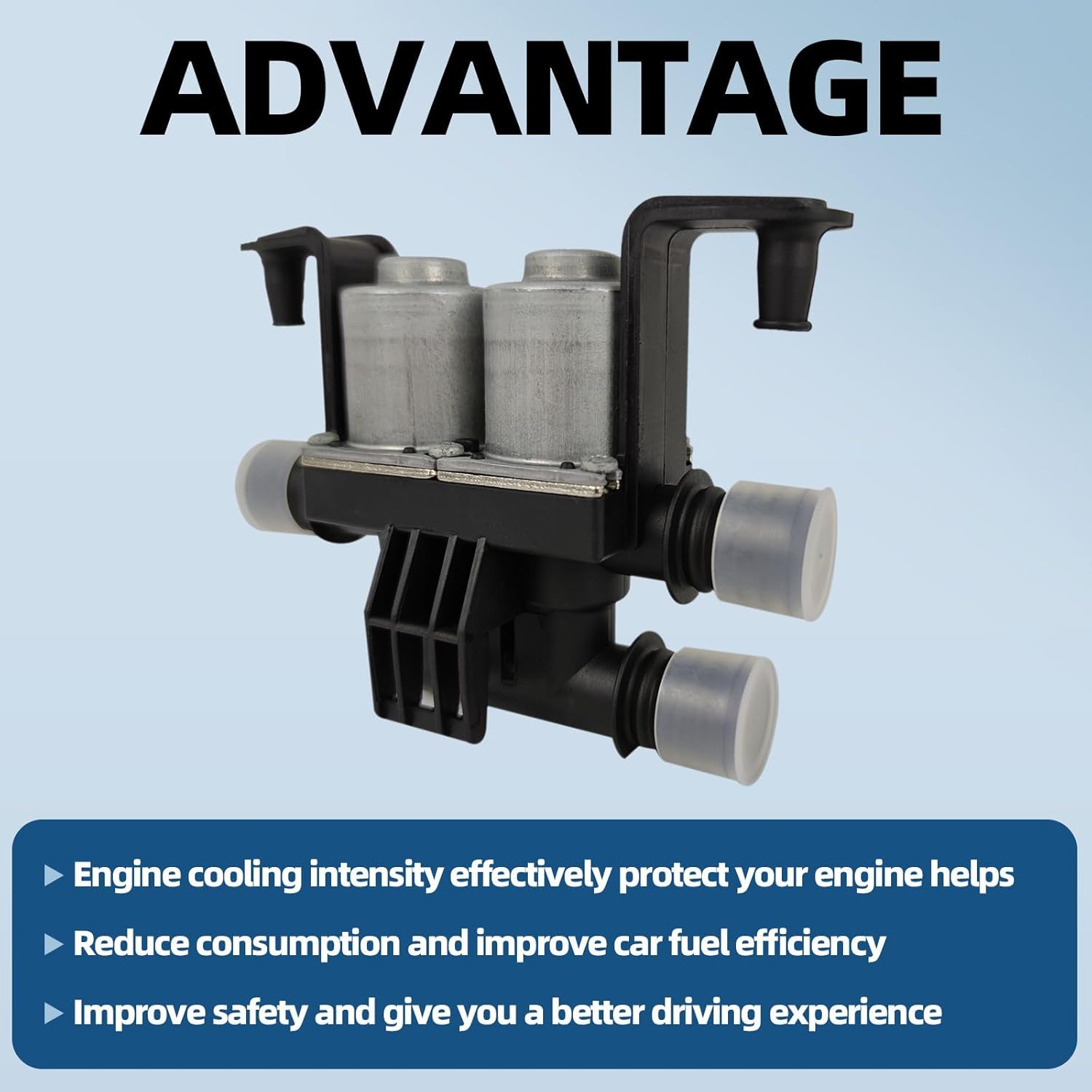 Heater Control Valve Compatible with 1997-2010 B-M-W X5 525i 528i 528xi 530xi 535i 535xi 545i 650i 745i 750i 760i Alpina M5 M6 2.5L 3.0L 4.4L 4.8L 5.0L 6.0L Replaces 64116906652