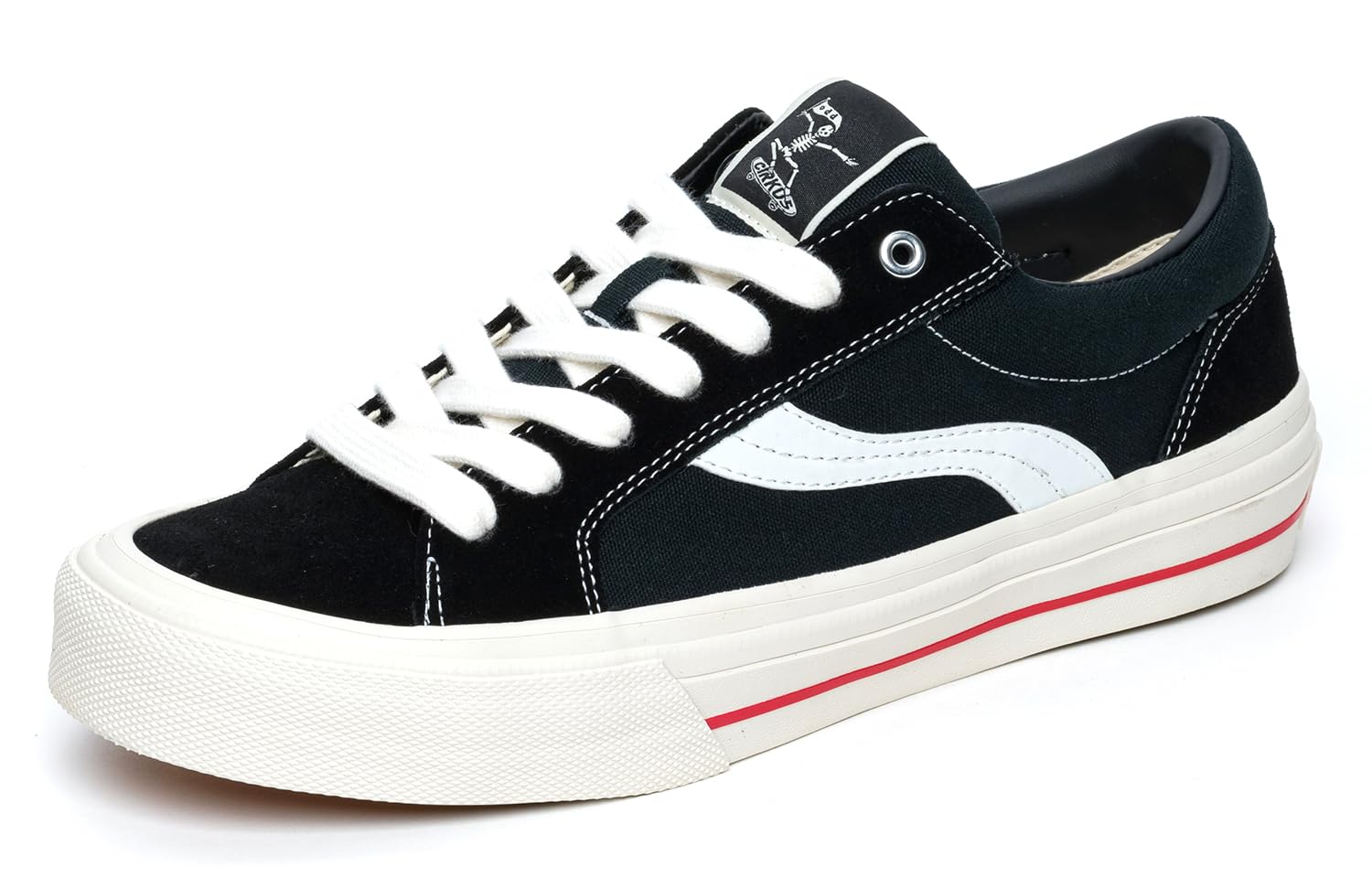 SEW BY SOU Mens Skate Shoes Fashion Daily Casual Lace up Sneaker Wide Width Low Top Black