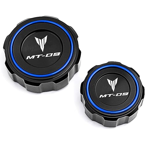 Compatible With 2026 MT09 accessories MT 09 2025 MT09 SP 2021-2026 MT-09 Tracer 9 GT CNC Motorcycle Rear Front Brake Fluid Reservoir Cover Cap (Blue)