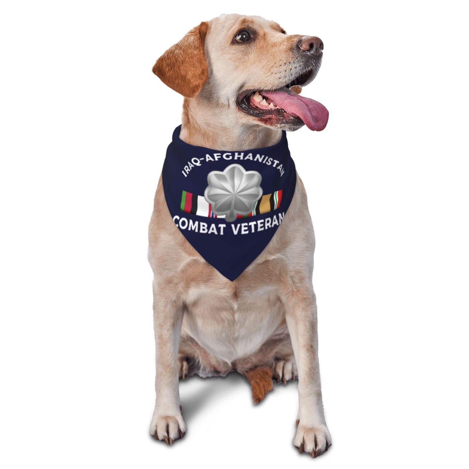 US Army O-5 Lieutenant Colonel O5 Iraq-Afghanistan Combat Veteran Dog Scarf Pet Bandana Cat Pet Bibs