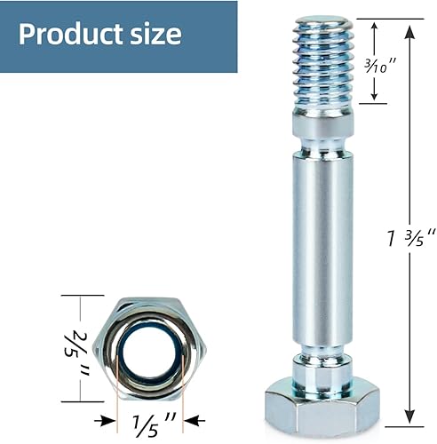 Pasadores de cizalla para quitanieves 303160355P  303160355 Piezas de repuesto para soplador de nieve PowerSmart (paquete de 4)