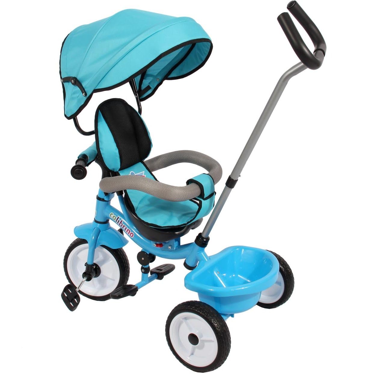 Colibrì Triciclo Bambini 1 anno Passeggino Fronte Mamma e Strada Leggero | Treciclo Regolabile Bimbo Bimba 9 mesi Colibrino Blu