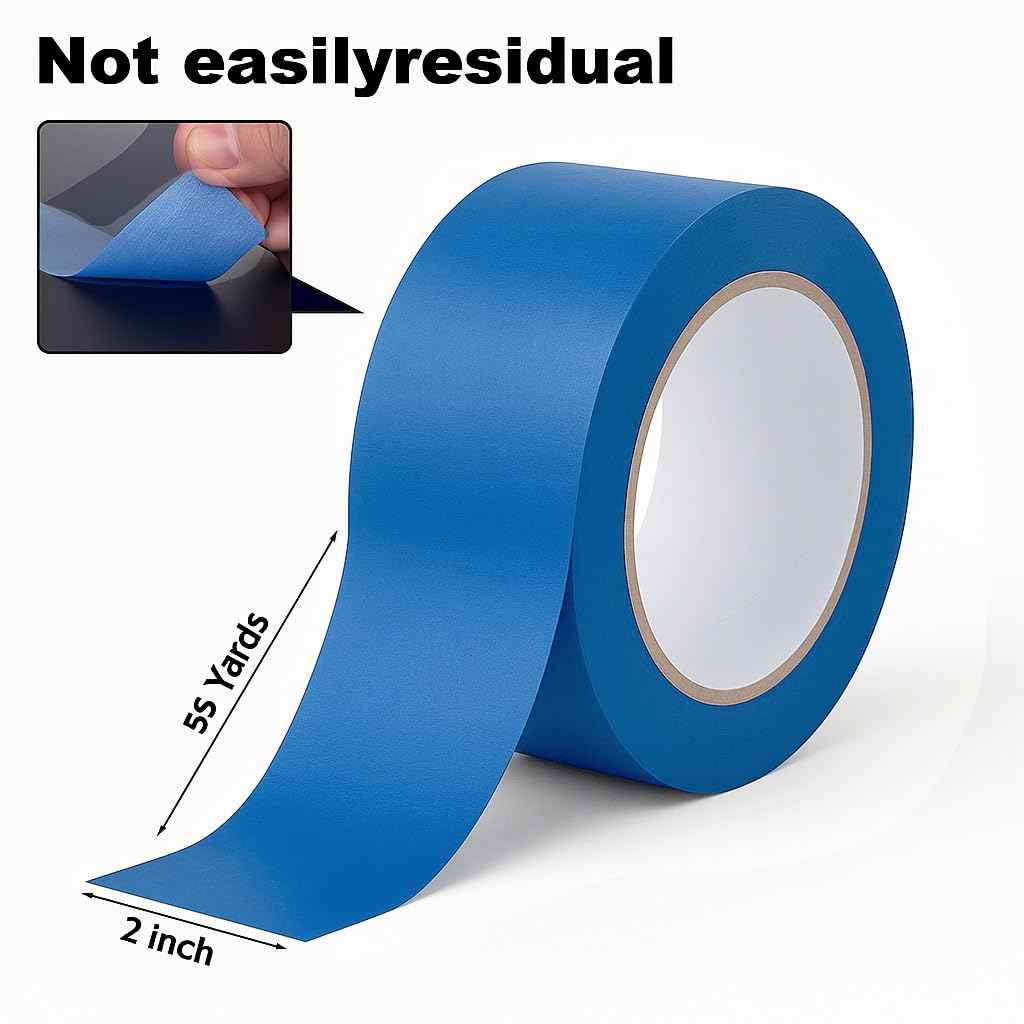 Painters Tape 2 Inch Wide, 10 Rolls Blue Masking Tape for Painting, Walls, Crafts & Home Improvement - 55 Yards per Roll