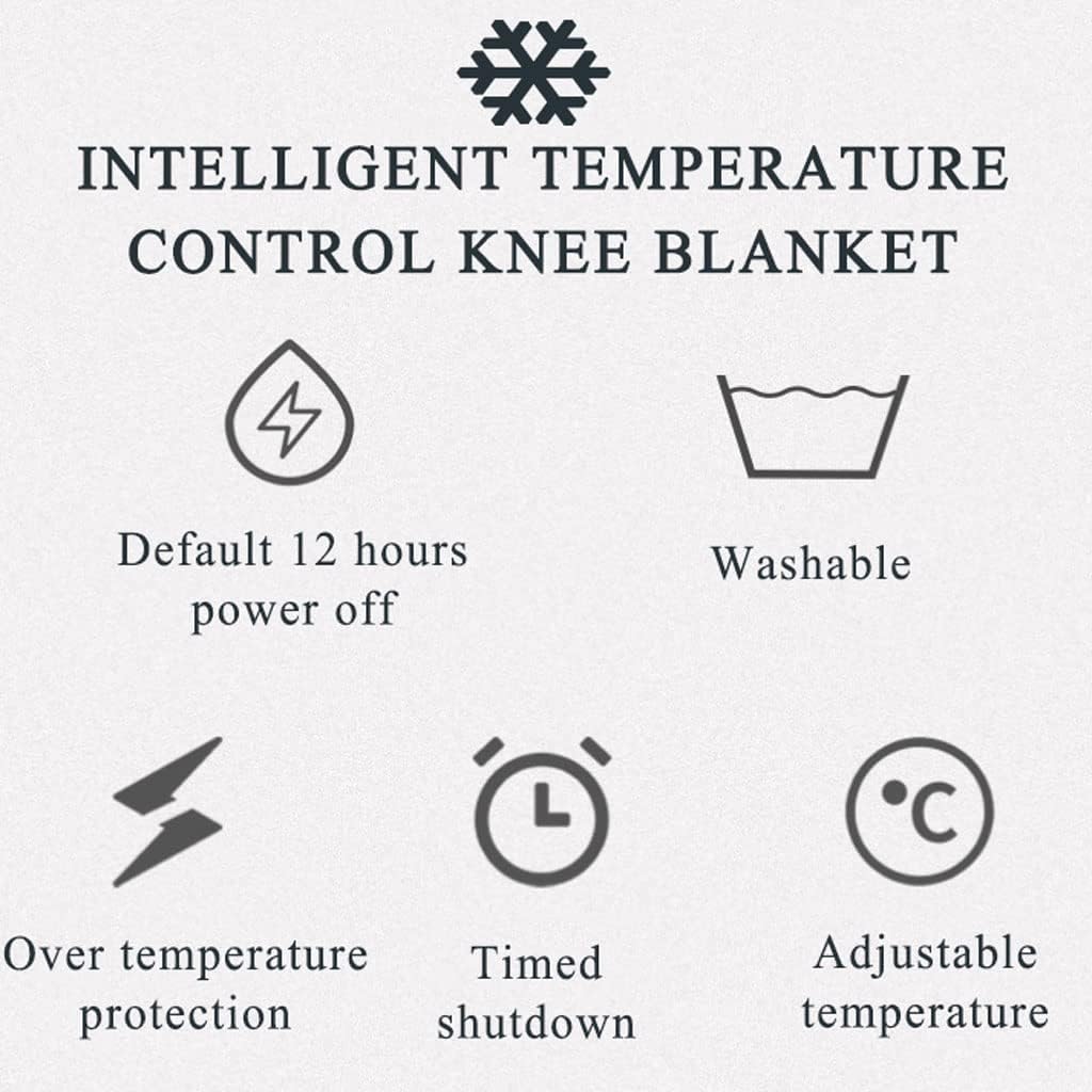 review ZHULIN Weighted Super Cozy Heated Lap Blanket Washable Household Small Foot Warmer Electric Blanket Auto Shut Off Shawl Blanket for Office Use Electric Heated