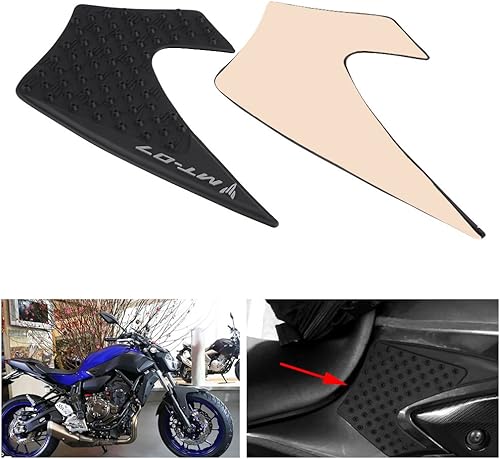 Miniatura 6 de 1 par FZ07 Grips, Keenso Antideslizante Rodilla Grip Protector Pegatina FZ07 Almohadillas Laterales para MT07 FZ07 20142016