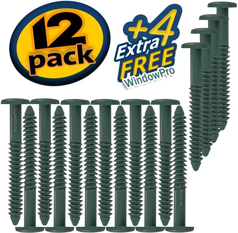 Window Shutters Panel Peg Lok Pin Pegs Screws Spikes 3 inch 16 Pack Fasteners (Forest Green) Exterior Vinyl Shutter Hardware Strongest Made in USA
