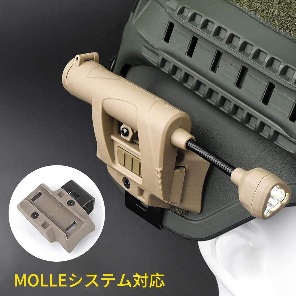 Amazon | NECARL タクティカル ヘルメットライト ミリタリー