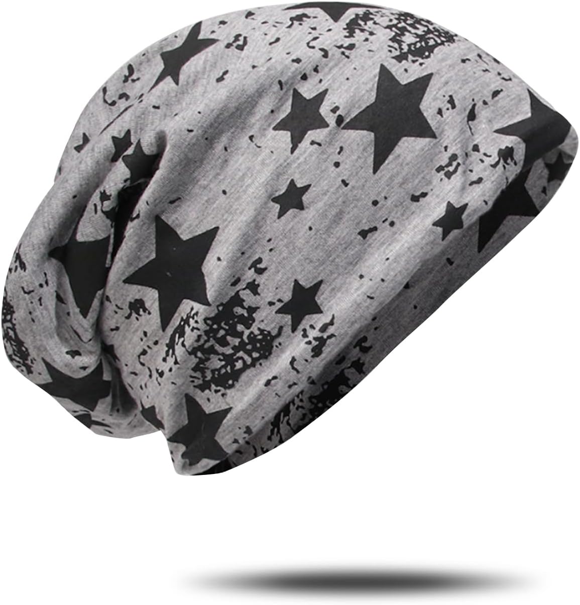 BeauentyStar Print Cap, Fashion Men Women Unisex Hip-Hop Hat, Soft Knit Gray Classic Pullover Cotton Hat