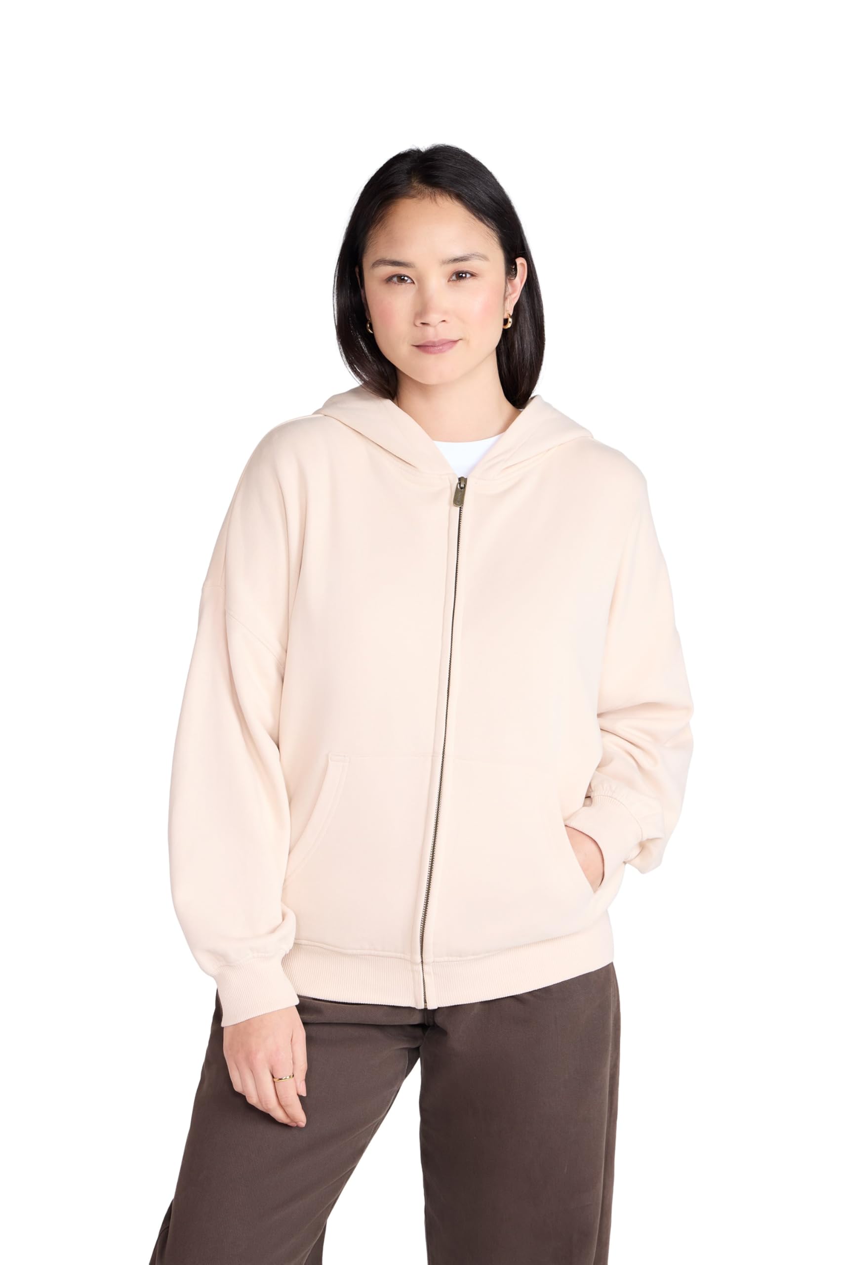 Animal Idol Womens Zip Through Hoodie Cream M