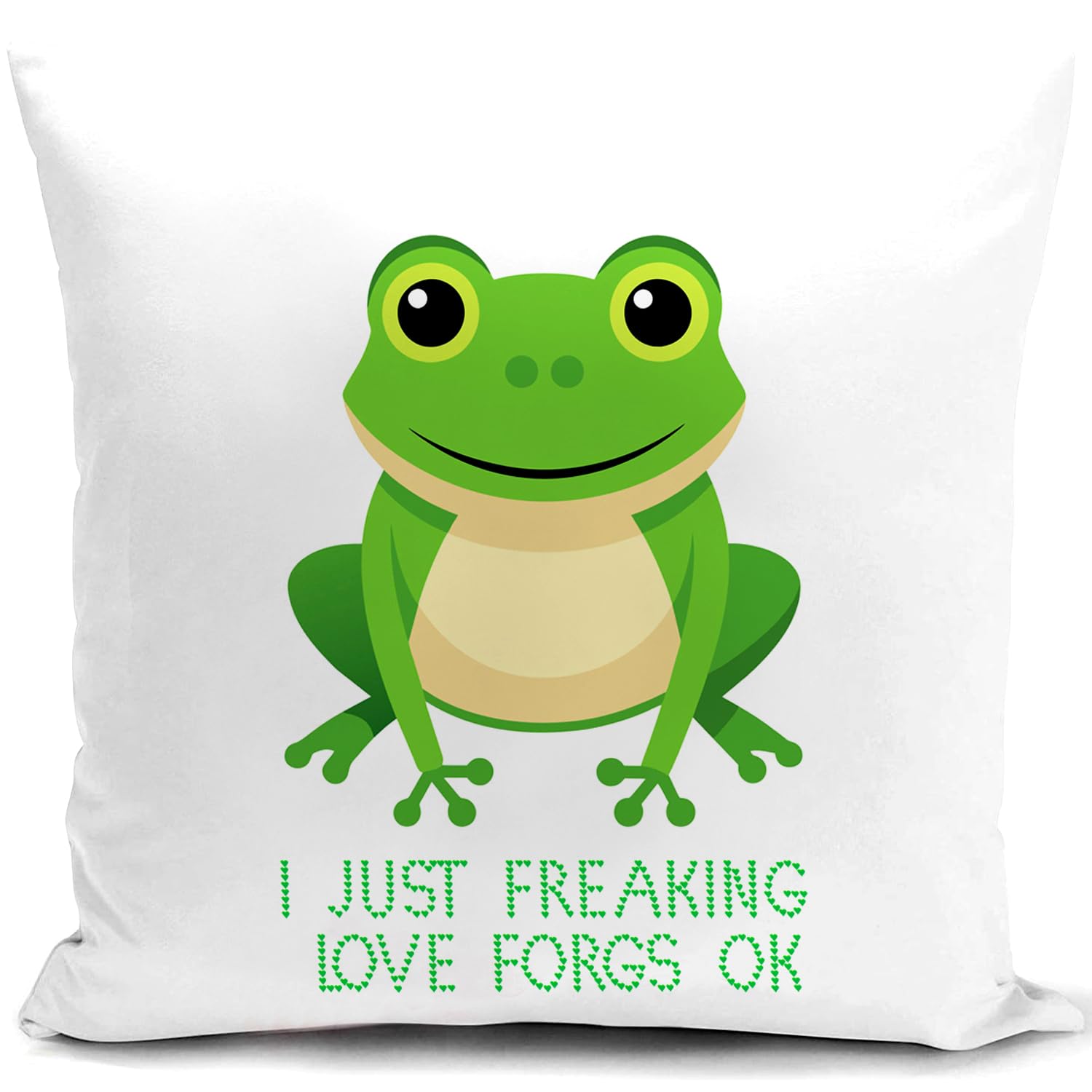 HUASHUZI Kissenbezug 40x40 cm Kissen Frosch deko Geschenke für sofakissen kissenbezüge dekokissen couchkissen kissenhülle Sofa Schlafzimmer Wohnzimmer Zimmer zierkissen