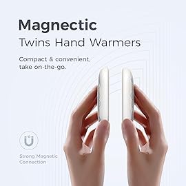OCOOPA Magnetic Rechargeable Hand Warmers 2 Pack, Fast Heating, 3-Settings, UL Certified, Electric Portable Pocket Heater, Hunting, Golf, Camping Gear, Warm Gifts for Women, Tech Gift Men, UT3 Lite