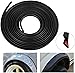 D-Lumian Fender Flare Edge Trims - 60Ft T-Style Rubber Seal Gasket Universal for Car/Truck Wheel Wells, w/Automotive Adhesive Grade Tape Bonds