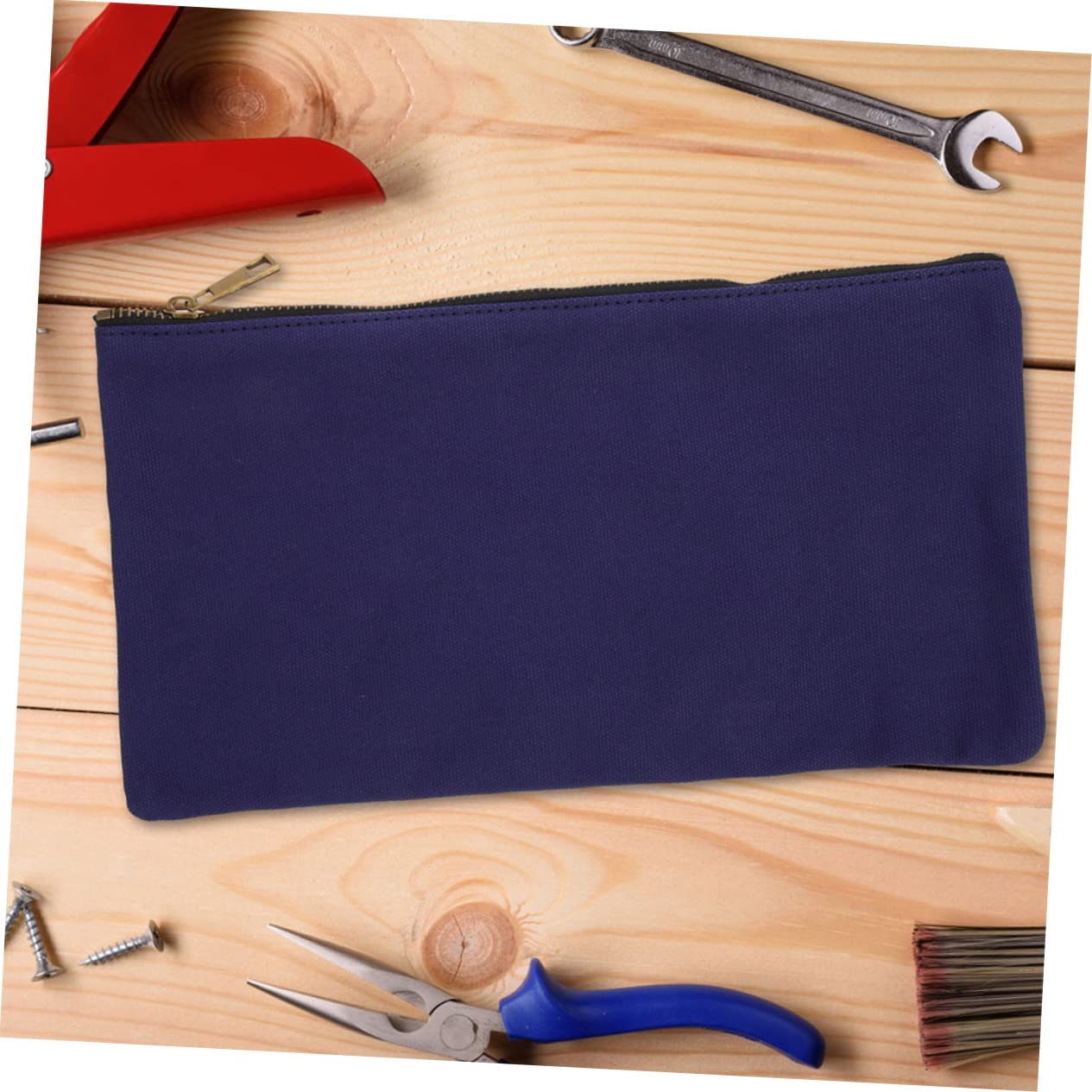 Bolsa de Herramientas Pequeña Cremallera, Lona Resistente, 4 Piezas | Oxford Cloth, Ligera y Fácil de Transportar, Plegable para Guardado, Formato Compacto para Organización